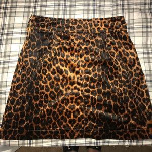 BLUSH Leopard Print Miniskirt